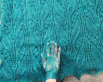 Lace Mohair Scarf: Hand-Knitted Silk Wrap, Boho Shawl