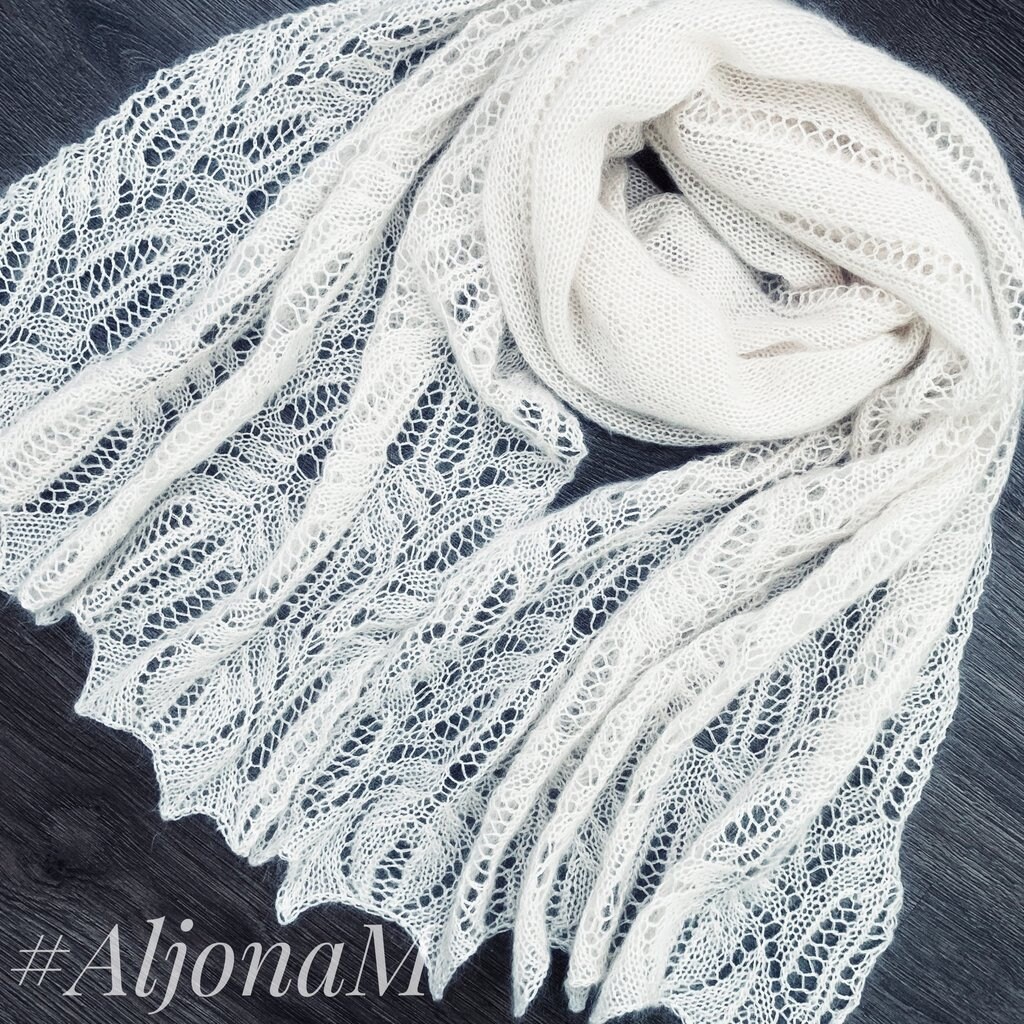 Hand Knitted Baby Shawl Blanket – White, 36x34in – New In Gift Box, Unisex