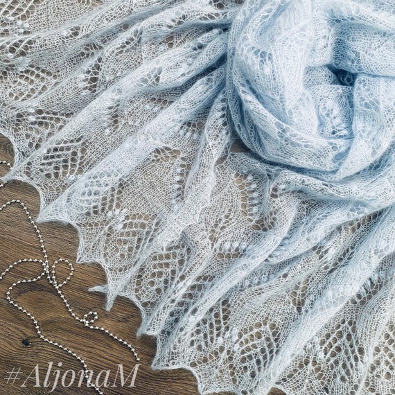 Beautiful Hand Knit Lace Shawl Wedding Luxury Kidsilk Lace - Etsy