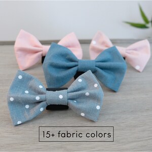 Natural Linen Dog Cat Bow Tie