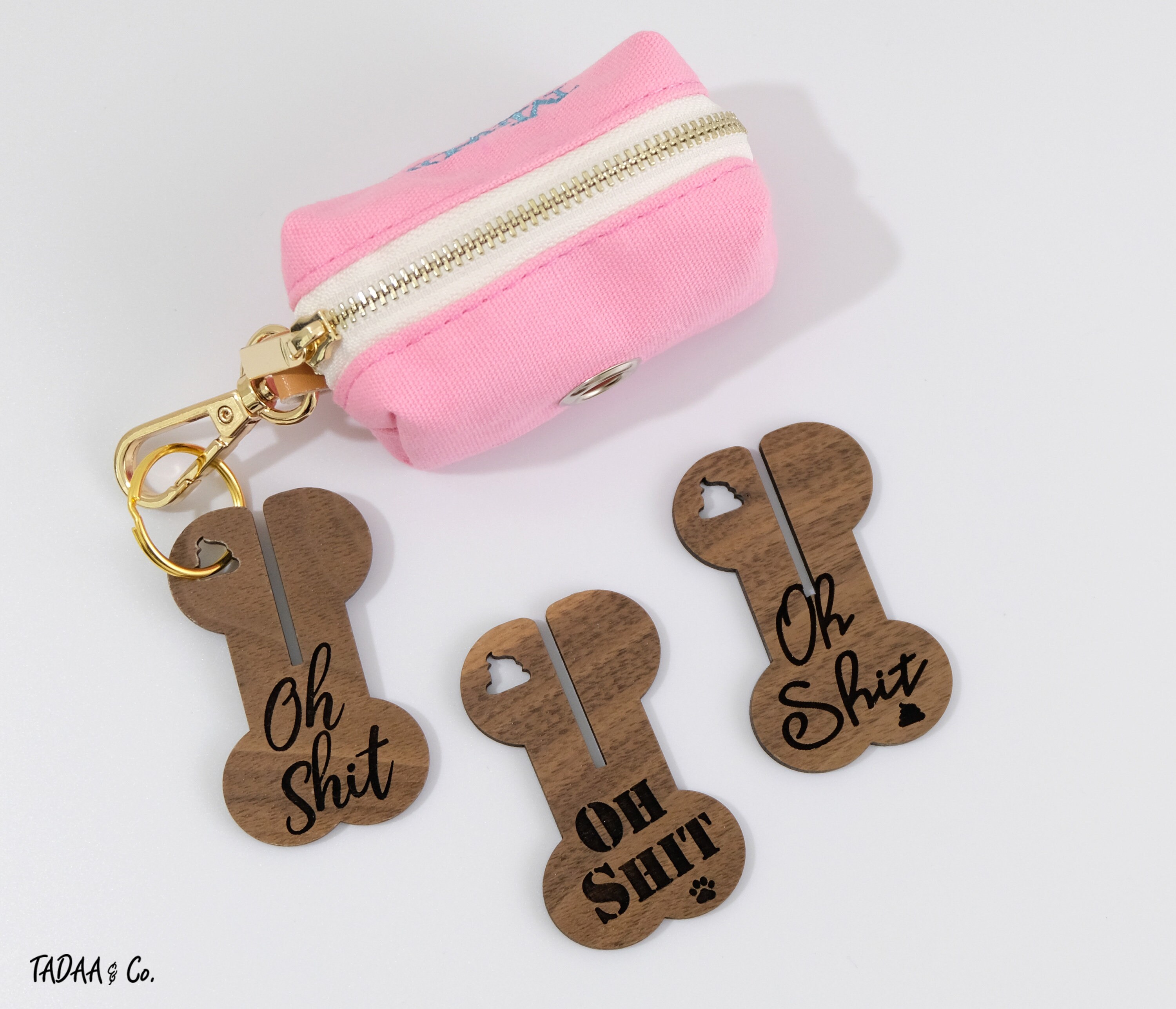 Wooden Dog Poop Holder Knot