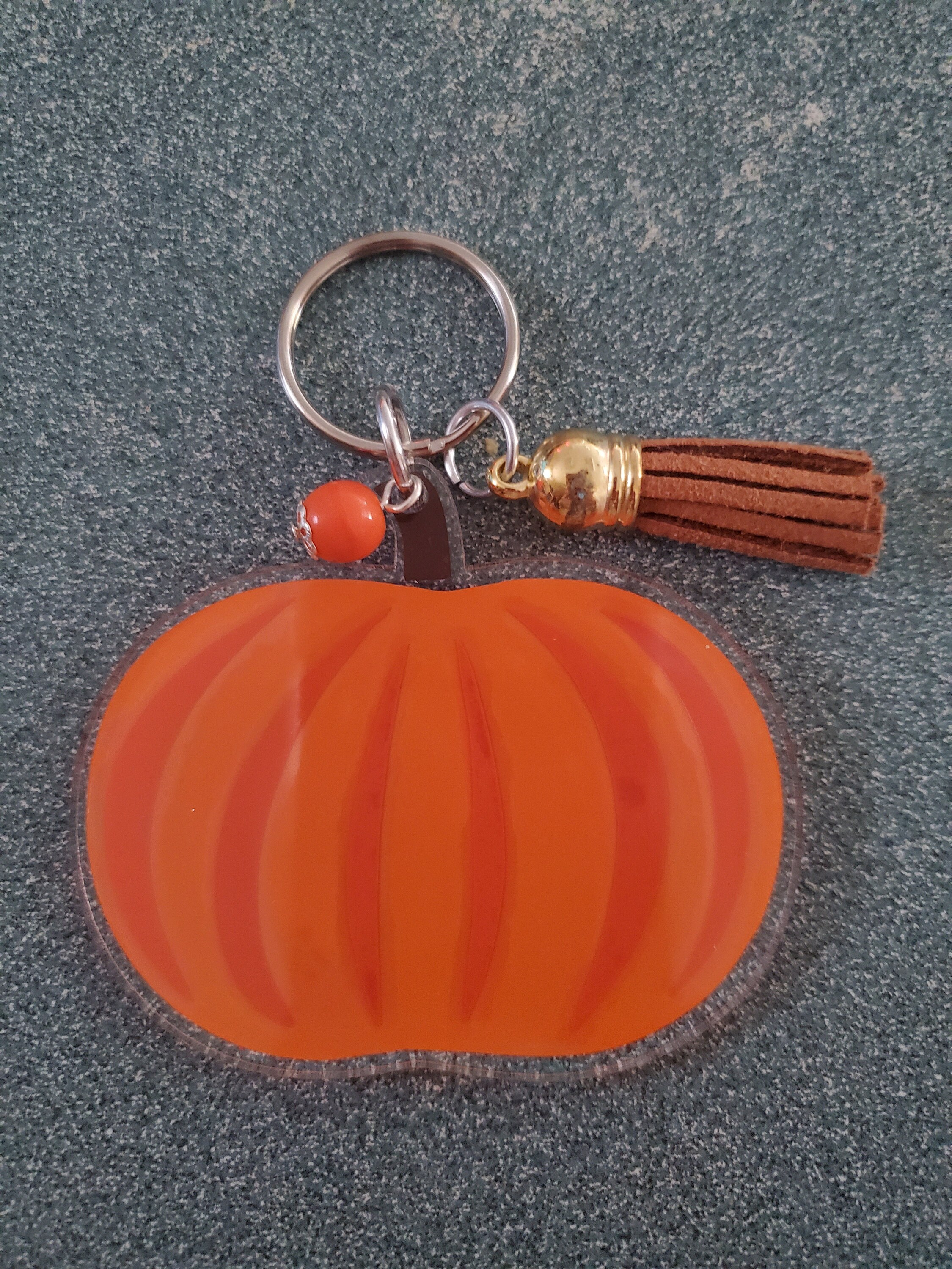 Pumpkin Keychain Etsy