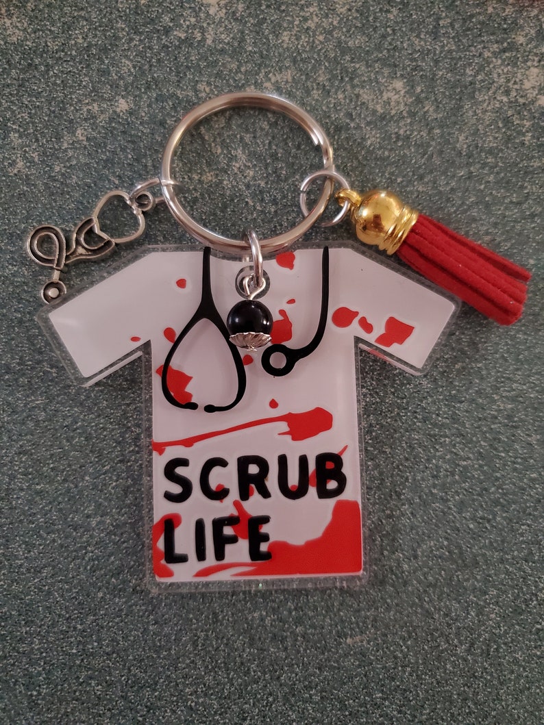 Scrub Life Keychain Etsy