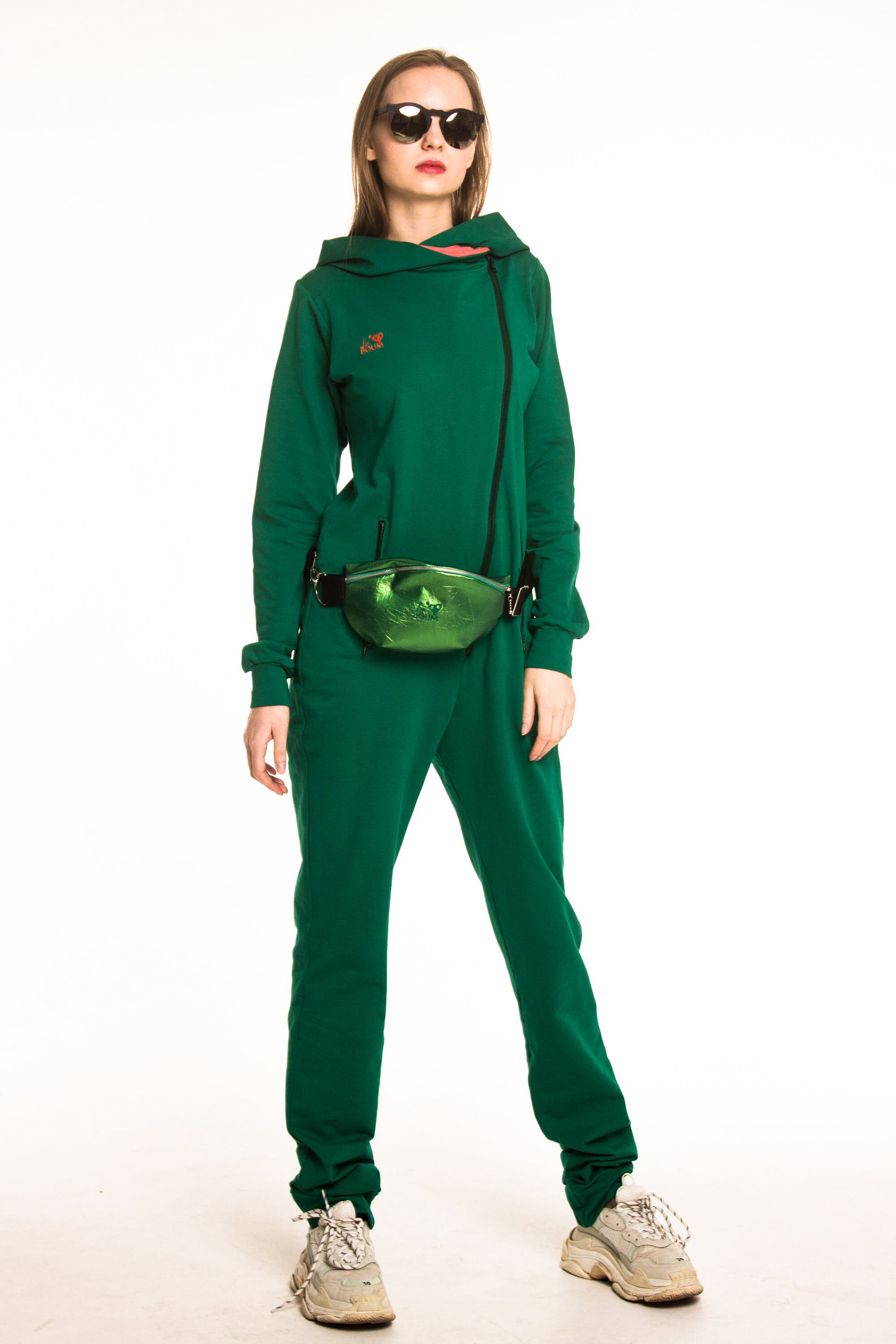 Katoenen jumpsuit met rits. diagonale sluiting. heldere Etsy