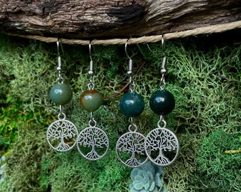 Celtic Tree of Life Earrings: Jewelry for Nature Lovers | Boho Jewelry | Hippie Jewelry | Crystal Jewelry | Handcrafted Design