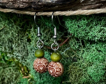 Boho Heart Earrings: Jewelry for Nature Lovers | Boho Jewelry | Hippie Jewelry | Heart Earrings | Handcrafted Design