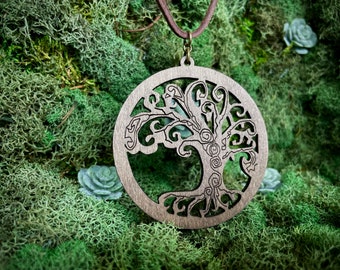 Spiral Tree Wood Necklace: Jewelry for Nature Lovers | Boho Jewelry | Hippie Jewelry | Forest Jewelry | Handcrafted Design