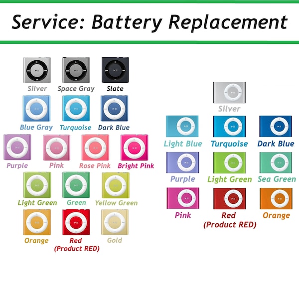 SERVICE : installation/remplacement d'une nouvelle batterie_ Batterie Apple iPod Shuffle 2e génération, 4e 5e 6e génération, installation d'une nouvelle batterie