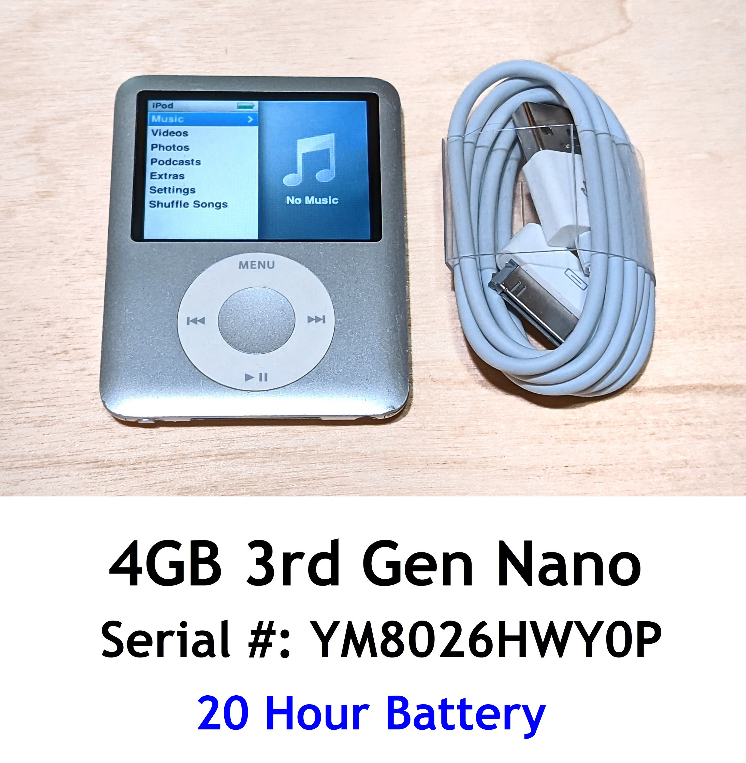 Great/Good Battery__ Apple iPod Nano 2nd 3rd 4th 5th 6th Gen Assorted  Colors___ MP3 Music Audio Clip Player Walk Jog Run Yoga Gym