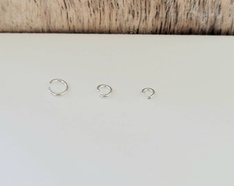 25 Pcs ~ 5 mm or 6 mm X .7 closed .925 Sterling Silver Jump Ring ~ Silver Findings Canada