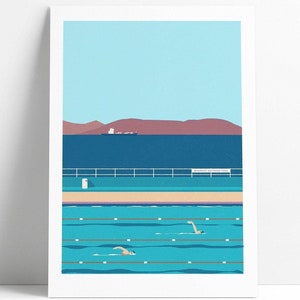 Gourock Pool Print: Scottish Mid-Century Lido Art