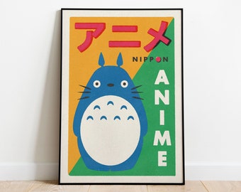 Japanese Anime Matchbox Label Style Art Print.