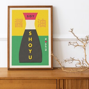 Japanese Kikkoman Soy Sauce Matchbox Label Style Art Print. Japan Food ...