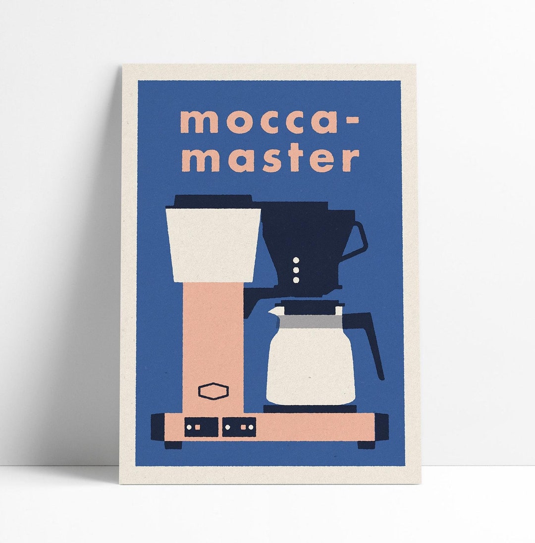 Moccamaster Coffee Illustration Art Print for Kitchens and Cafes