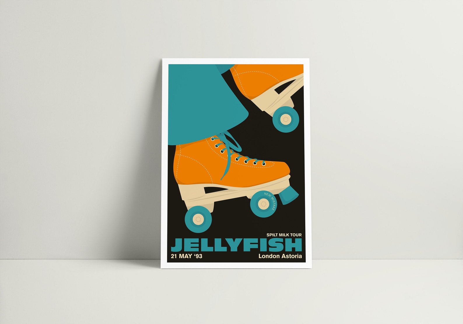 Jellyfish Band Poster. Giclee art print of orignal design for Etsy