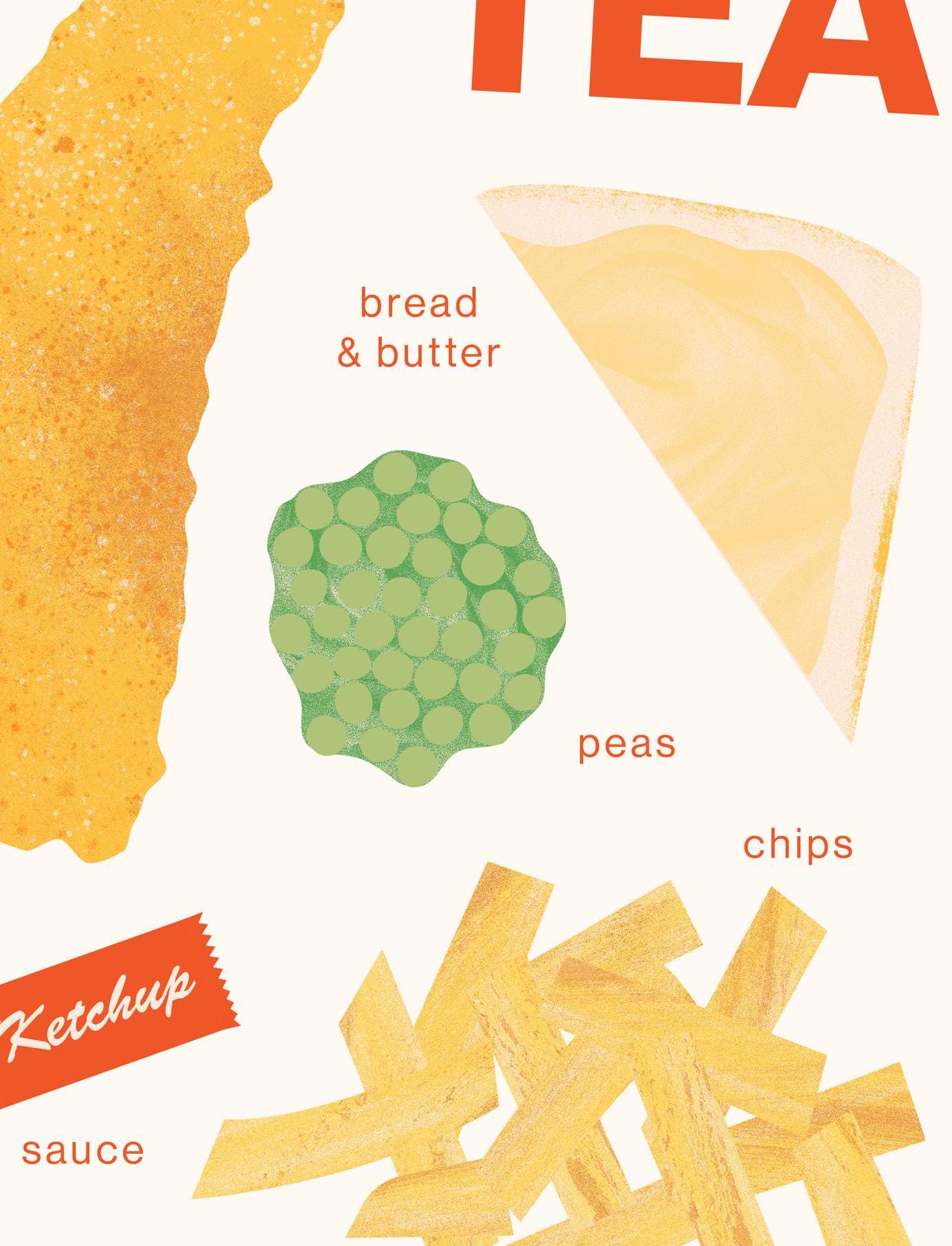 Chippy Tea Print, Fish and Chips Kitchen Art - Etsy
