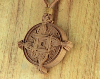St Brigids cross Bridgids cross Wood necklace Celtic necklace