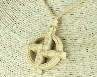 St Brigids cross Bridgids cross Wood necklace Celtic necklace