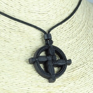 Brigid cross St Brigids cross Bridgids cross St brigid cross necklace Celtic necklace Made of bog oak image 4