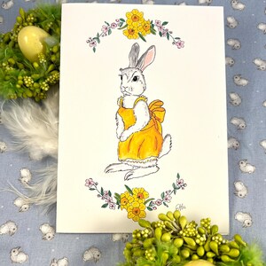 Carte d'anniversaire de lapin, carte d'anniversaire, carte de lapin