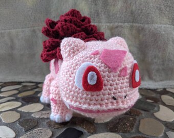 rose bulbasaur plush