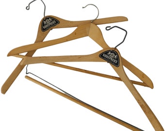 Set of 3 Vintage wooden hangers