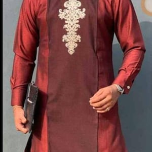 Dekunle African men shirt and matching pant set/African clothing/African men clothing/African men shirt /dashiki/tunic shirt/prom/groom suit