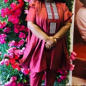Iyanu African women&#39;s agbada/3  piece set/ wedding suit/prom dress/women Agbada/women&#39;s clothing/women&#39;s traditional suit/Aso-Ebi