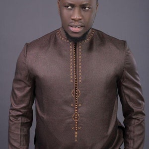 Akinyomi African men clothing, 2 piece set/ men&#39;s kaftan/ wedding suit/senator suit/handmade clothing/clothing gift/prom dress/groosmen suit
