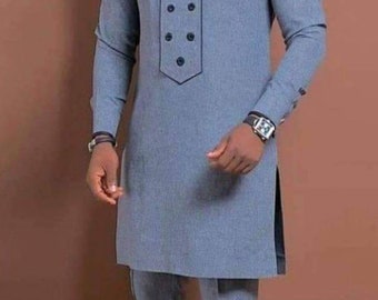 Item 028 _ Jide African men suit/Senator wear/African clothing/African men clothing/African men shirt /dashiki/Kaftan/prom/groom suit