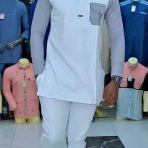 African men clothing/kaftan/wedding suit/groomsmen suit/ groom suit/Dashiki men shirt/prom dress/Senator Wear/Men&#39;s Wear/Heritage suit