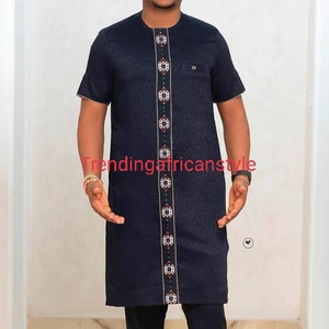 Timi African men shirt and matching pant set/African clothing/African men clothing/African men shirt /dashiki/tunic shirt/prom/groom suit