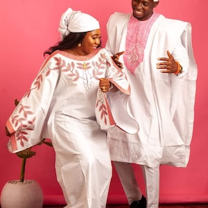 Handmade African Couple&#39;s Matching Outfit: Temi Wedding Suit