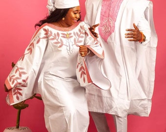 Temi couple's outfit, African family matching outfit, couple's matching suit, handmade clothing, party outfit