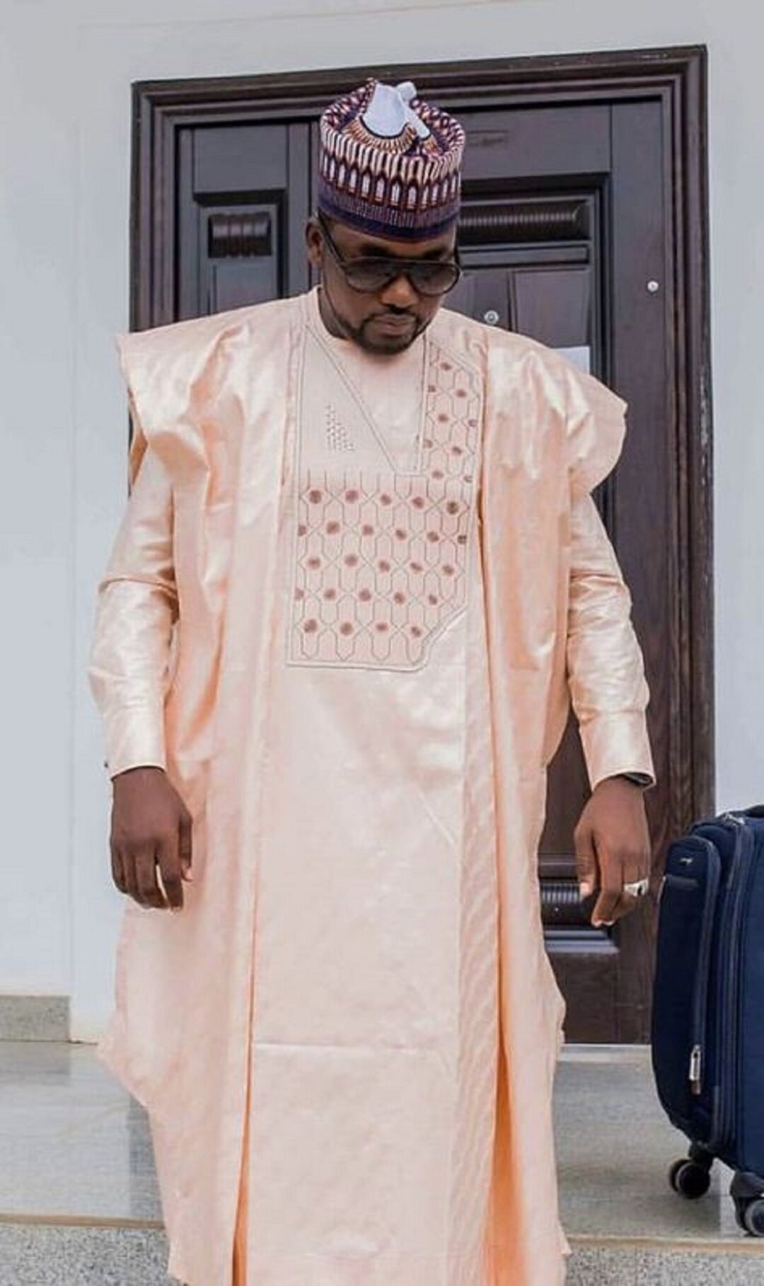 Guinea Wax African Agbada 3 Piece African Clothing for Men