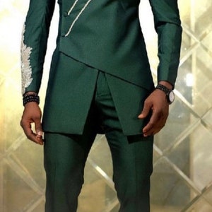 Basit men&#39;s suit/African men clothing, 2 piece outfit/African men kaftan/ wedding suit/groom suit/ prom dress/groom men outfit