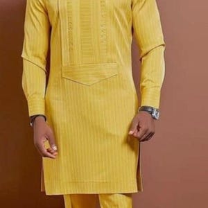 Akin African men suit/Senator wear/African clothing/African men clothing/African men shirt /dashiki/Kaftan/prom/groom suit