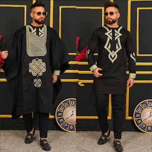 Chibe African men agbada/3 piece set/wedding suit/senator wear/ handmade clothing/men&#39;s gift/traditional suit/Birthday suit