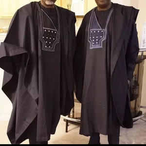 Tunde African agbada, 3 Piece set/African men clothing/wedding suit/prom dress/ groom suit/dashiki/Senator wear/men outfit/Traditional wear
