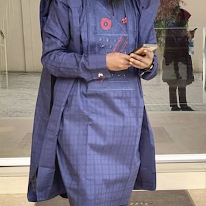 TrendinAfrican agbada, 3 Piece set/African men clothing/wedding suit/prom dress/ groom suit/dashiki/Senator wear/men outfit/Traditional wear