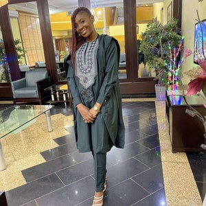 Tosin African women&#39;s agbada/3  piece set/ wedding suit/prom dress/women Agbada/women&#39;s clothing/women&#39;s traditional suit/Aso-Ebi