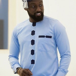 Kola African men shirt and matching pant set/African clothing/African men clothing/African men shirt /dashiki/tunic shirt/prom/groom suit