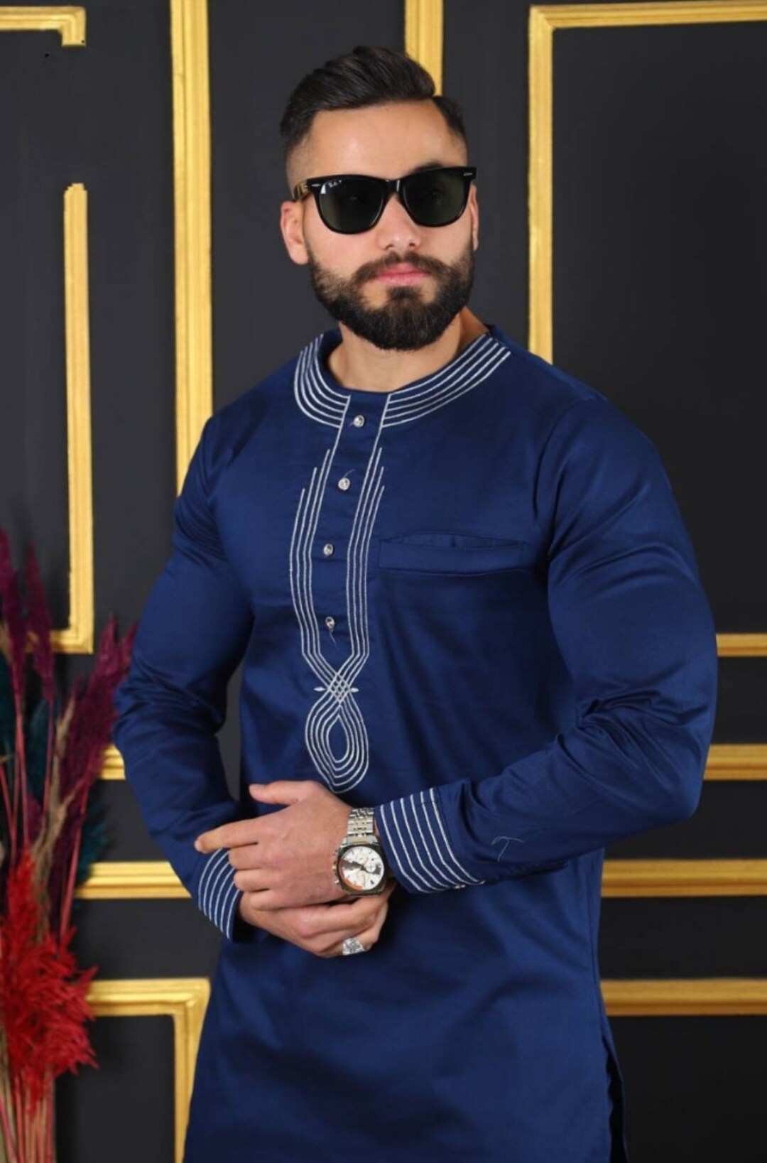 Posh African Men Shirt and Matching Pant Set/african Clothing/african