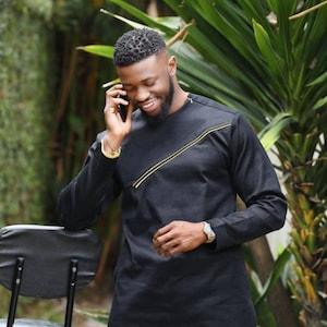 Kunle African men shirt and matching pant set/African clothing/African men clothing/African men shirt /dashiki/tunic shirt/prom/groom suit