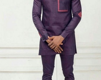 Bold culture African men clothing 2 piece outfit/ wedding suit/groom suit/ prom dress/groom men outfit