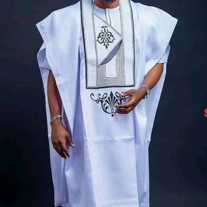 TrendinAfrican agbada, 3 Piece set/African men clothing/wedding suit/prom dress/ groom suit/dashiki/Senator wear/men outfit/Traditional wear