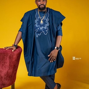 Alabi african men agbada/ 3 Piece set/African men clothing/wedding suit/prom dress/ groom suit/dashik/Embroidery/Senator suit
