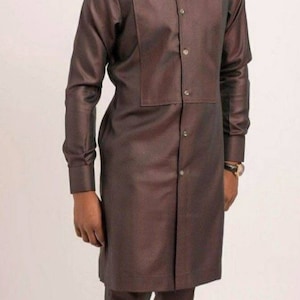 Biggi African men suit/Senator wear/African clothing/African men clothing/African men shirt /dashiki/Kaftan/prom/groom suit