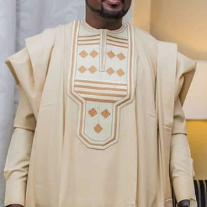 Ak African agbada. 3 Piece/ African clothing for men/wedding suit/prom dress/ groom suit/dashiki