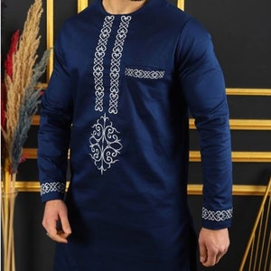 Salami African men shirt and matching pant set/African clothing/African men clothing/African men shirt /dashiki/kaftan/groom suit